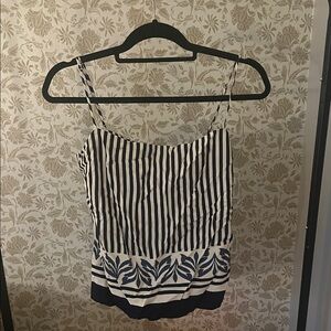 Abercrombie & Fitch Black and White Striped Camisole